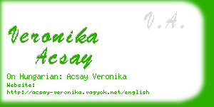 veronika acsay business card